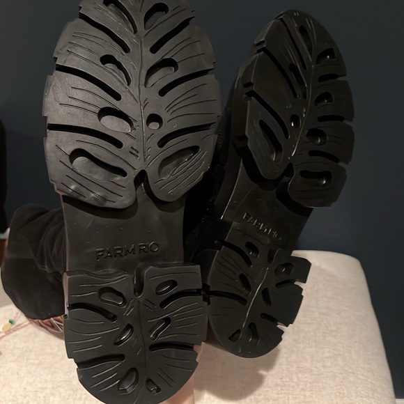 FARM Rio Suede Embroidered Tall Boots - Picture 5 of 7